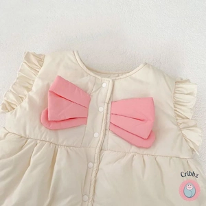 Toddler Girl Fleece Vest with Bow