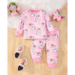 Autumn Baby Girl Unicorn Pajamas Set