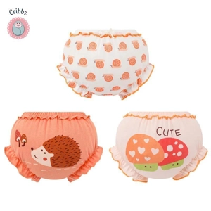 3-Piece Cotton Baby Girl Underwear Set