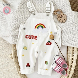 Cute Embroidered Baby Cotton Trousers