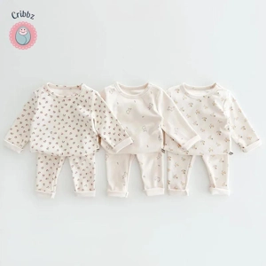 Cute Bunny Flower Pajamas for Toddlers