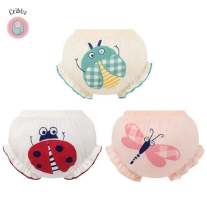 3-Piece Cotton Baby Girl Underwear Set