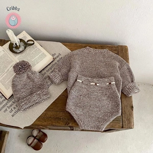 Newborn Knit Pullover and Shorts Set