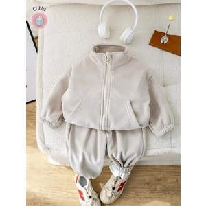 Winter Kids Thicken Overcoat and Pants Set