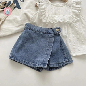 Girls Summer Skirt Shorts with Elastic Waist