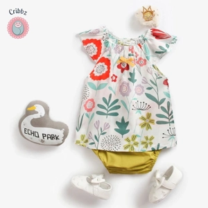 Newborn Baby Girl Cotton Flower Set