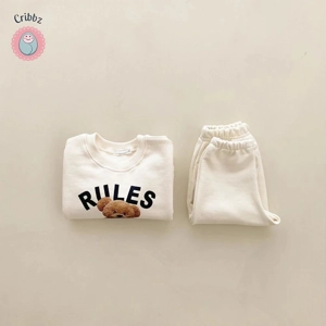 Childrens Bear Sweater and Pants Set