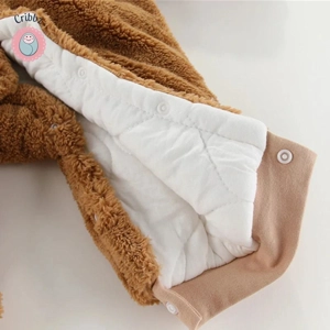 Winter Baby Romper with Ears and Hood
