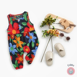 Sanlutoz Floral Sleeveless Baby Bodysuit