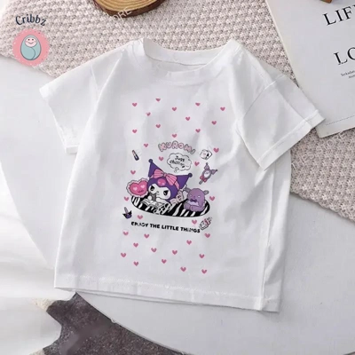 Hello Kitty Anime Cotton T-shirt for Kids title=