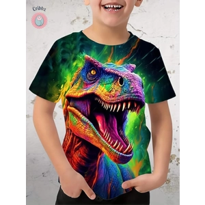 3D Dinosaur Print Kids T-Shirt