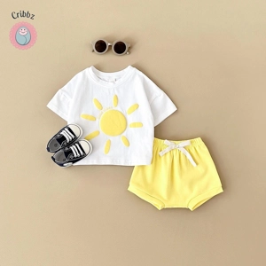 Summer Newborn Flower Print Outfit