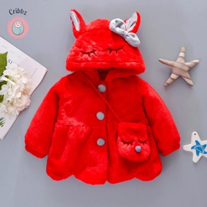 Cute Hooded Winter Coat for Baby Girls
