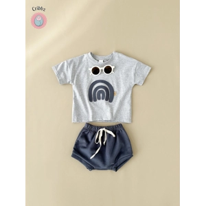 Infant Rainbow Patchwork Summer Set