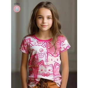 Cribbz Kawaii Cartoon Cat T-Shirt