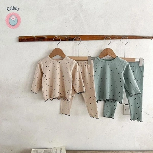 Cute Dot Print Baby Pajama Set