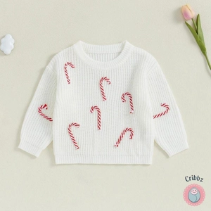 Cribbz Christmas Candy Cane Sweater