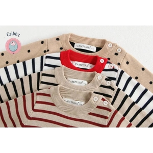 Classic Stripe Knitted Baby Sweatshirt