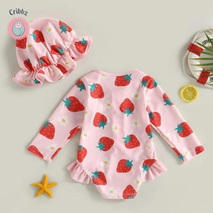 Toddler Strawberry Rash Guard Set