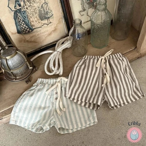 Kids Striped Cotton Summer Shorts