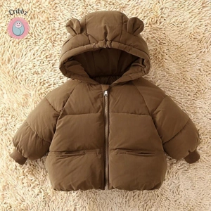 Warm Plush Hooded Baby Winter Coat