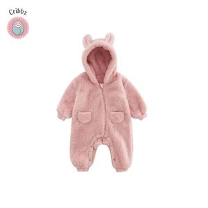 Baby Fleece Animal Romper Jumpsuit