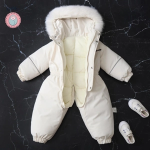 Winter Waterproof Kids Ski Suit with Fleece Lining