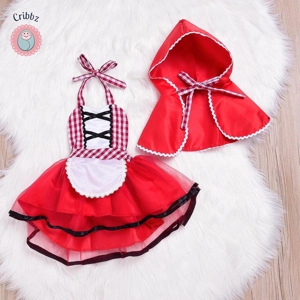 Newborn Baby Girls Red Riding Hood Dress