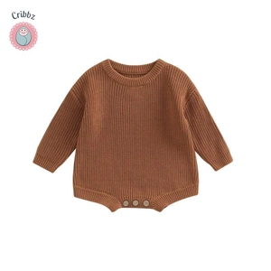 Cute Knitted Sweater Romper for Newborns
