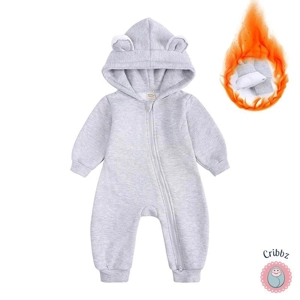 Newborn Bear Hoodie Jumpsuit Outfit
