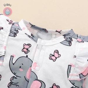 Adorable Elephant Bodysuit for Baby Girls