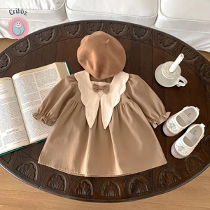 Retro Ruffle Bow Knot Dress for Girls