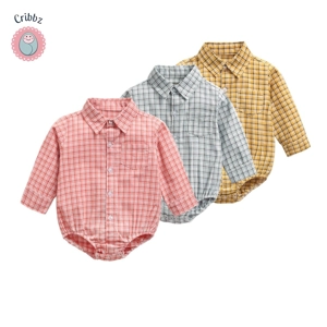 Casual Cotton Long Sleeve Baby Bodysuit