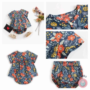 Cotton Baby Girls Summer Clothing Set