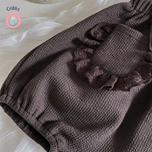 Cute Baby Girl Lace Shorts Overall