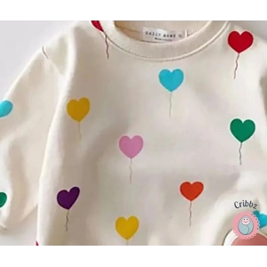 Baby Balloon Print Jumpsuit Romper