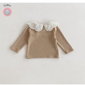 Lace Collar Long Sleeve Baby Top