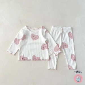 Spring Dot Print Baby Pajama Set