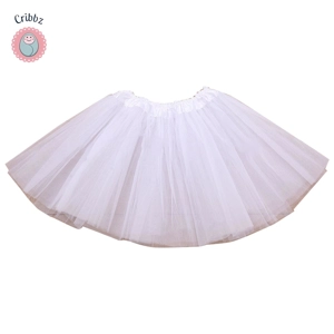 Fashion Kids White Mesh Tutu Skirt