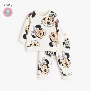 Cute Minnie Long Sleeve Hoodie Set