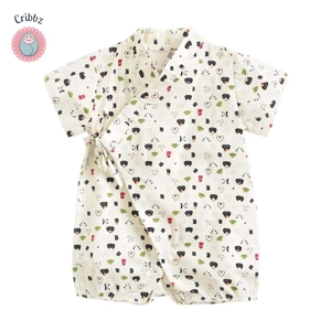 Cotton Baby Cartoon Flower Bodysuit