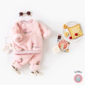 Cute Fleece Winter Outfit Set for Kids