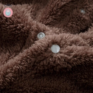 Winter Plush Baby Cartoon Hooded Romper