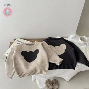 Cute Cartoon Bear Cotton Sweater for Babies