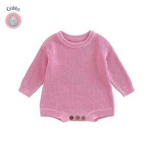Cute Knitted Sweater Romper for Newborns