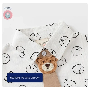 Cute Cartoon Bear Shirt for Kids