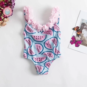 Adorable Toddler Girls Sun Protection Swimsuit