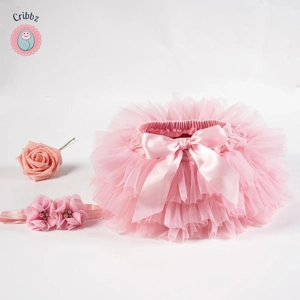 Baby Girls Tulle Tutu Skirt and Headband Set