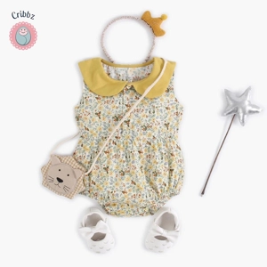 Cute Floral Summer Bodysuits for Baby Girls