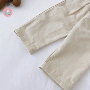 Casual Elastic Waist Kids Trousers